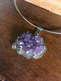 Amethyst Crystal and Tourmaline Necklace