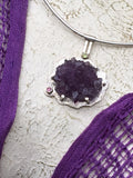 Amethyst Crystal and Tourmaline Necklace
