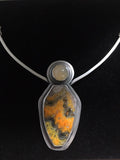 Bumble Bee Jasper and Moonstone Shaman Necklace
