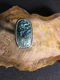 Unisex Shattukite and Chrysocolla Ring Size 9.5