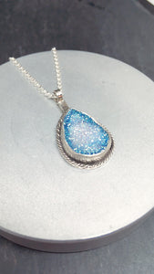 Aqua Druzy Necklace