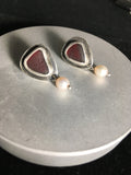 Sea Glass and Pearl Earrings