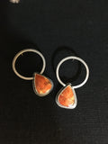 Apple Coral Hoop Earrings